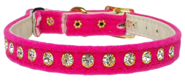 Velvet Cat Safety w/Band Collar Pink 12